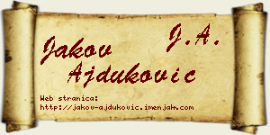 Jakov Ajduković vizit kartica